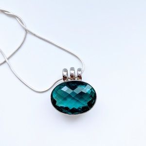 Innasense Green Quartz + Sterling Silver Necklace